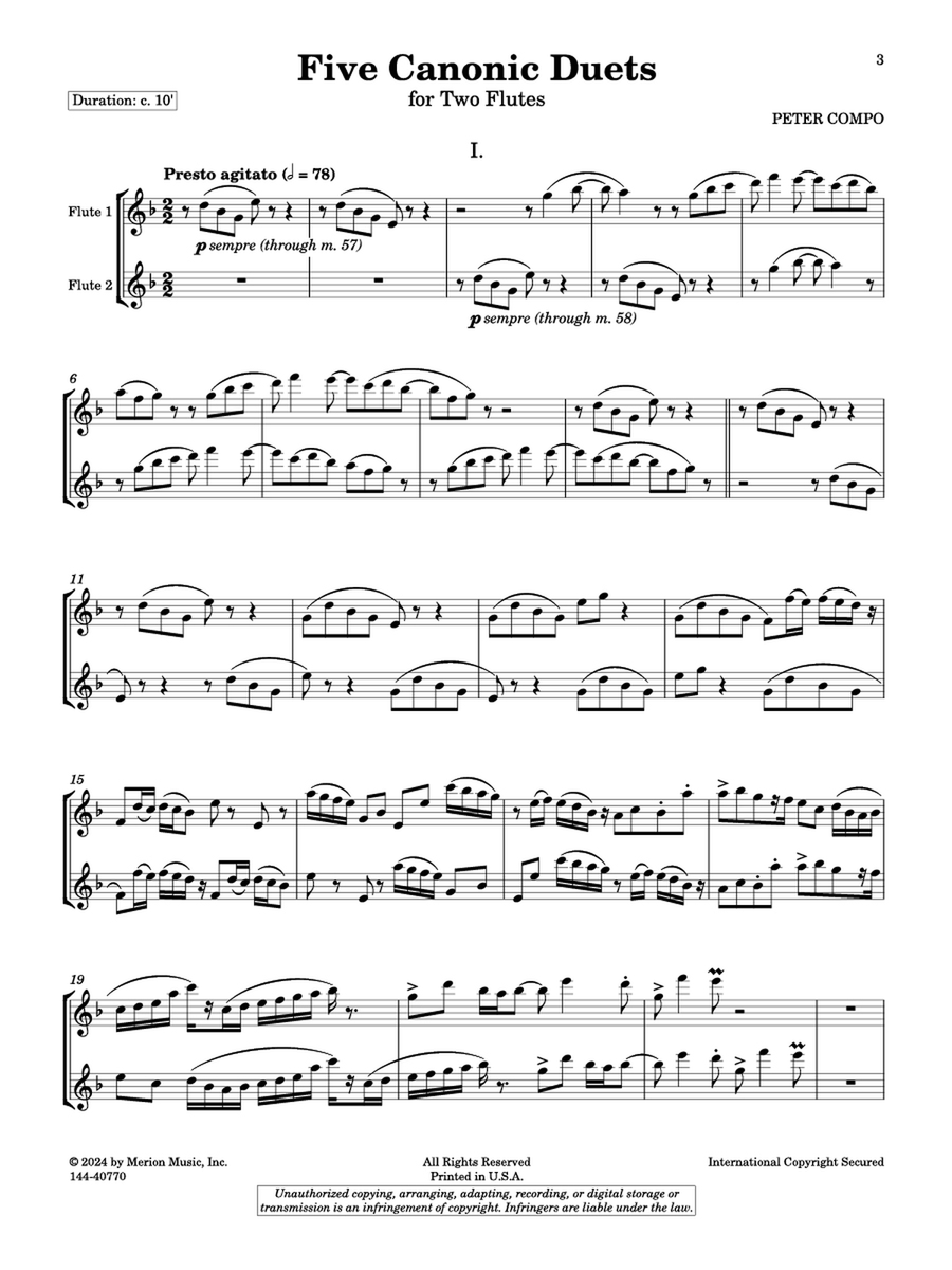 Five Canonic Duets Five Canonic Duets Chamber Music scores gallery preview page 2