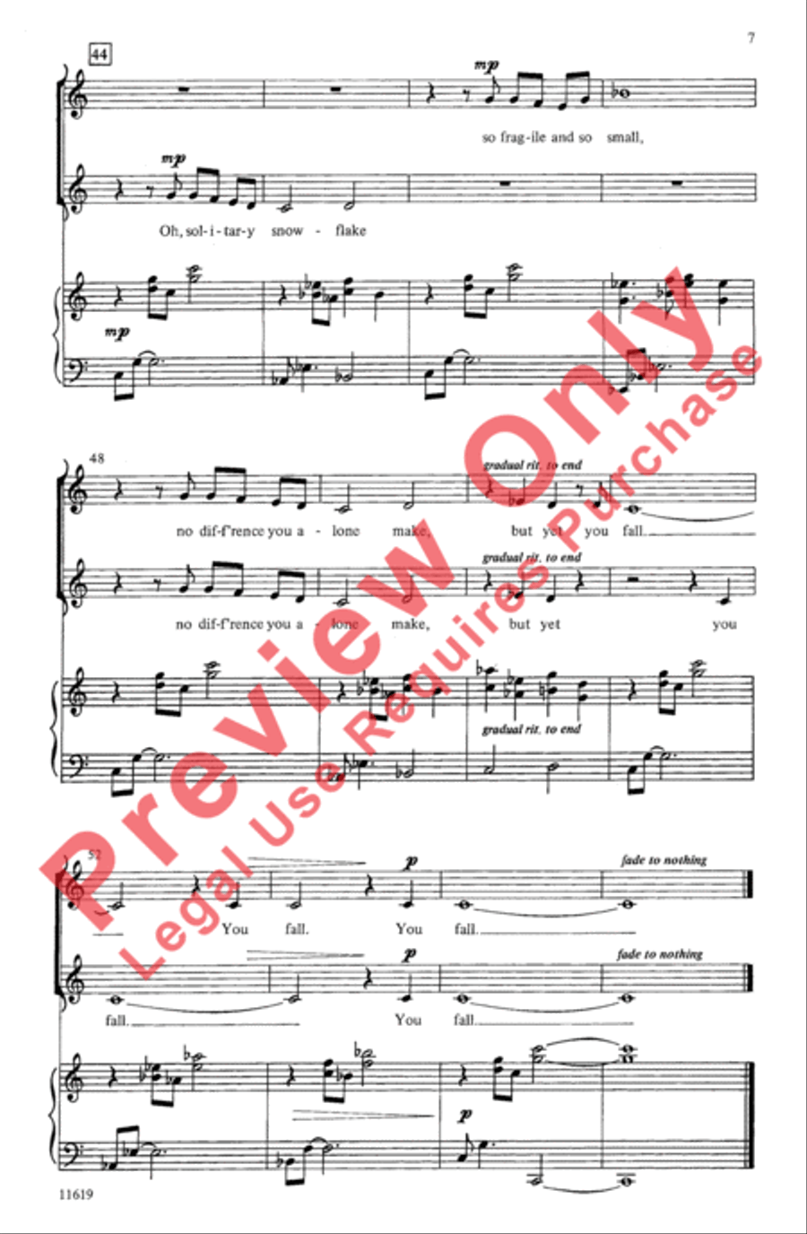 Solitary Snowflake Solitary Snowflake 2-Part scores gallery preview page 6