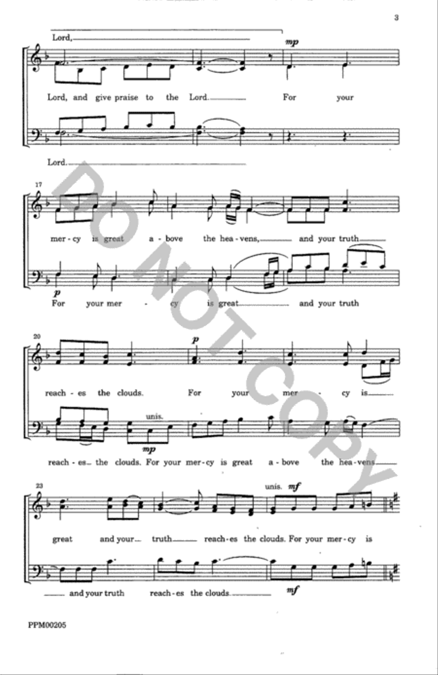 I Will Sing and Give Praise 4-Part scores gallery preview page 4