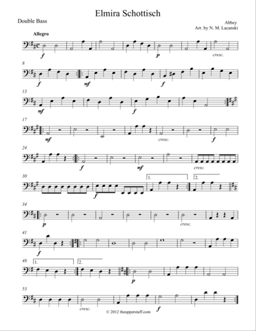 Elmira Schottish by Nick Lacanski String Orchestra - Digital Sheet Music