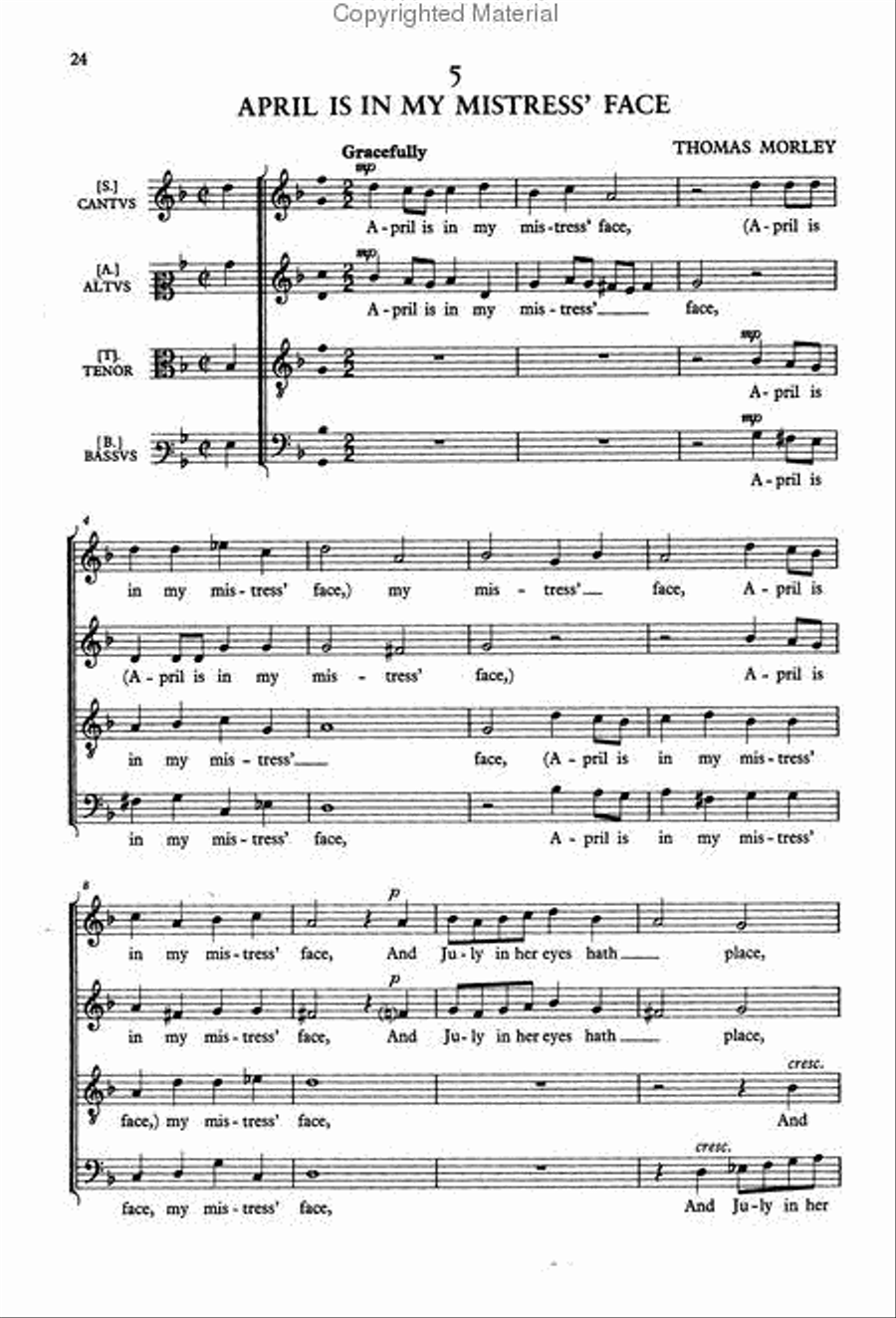 The Oxford Book of English Madrigals 4-Part scores gallery preview page 5