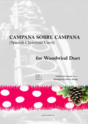 Campana sobre Campana, Spanish Christmas Carol-for Woodwind Duet