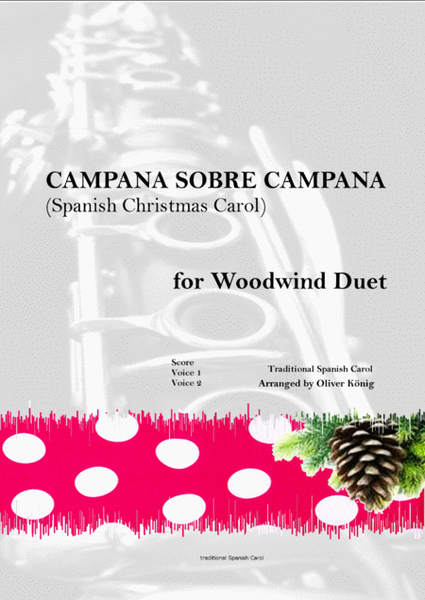 Campana sobre Campana, Spanish Christmas Carol-for Woodwind Duet image number null