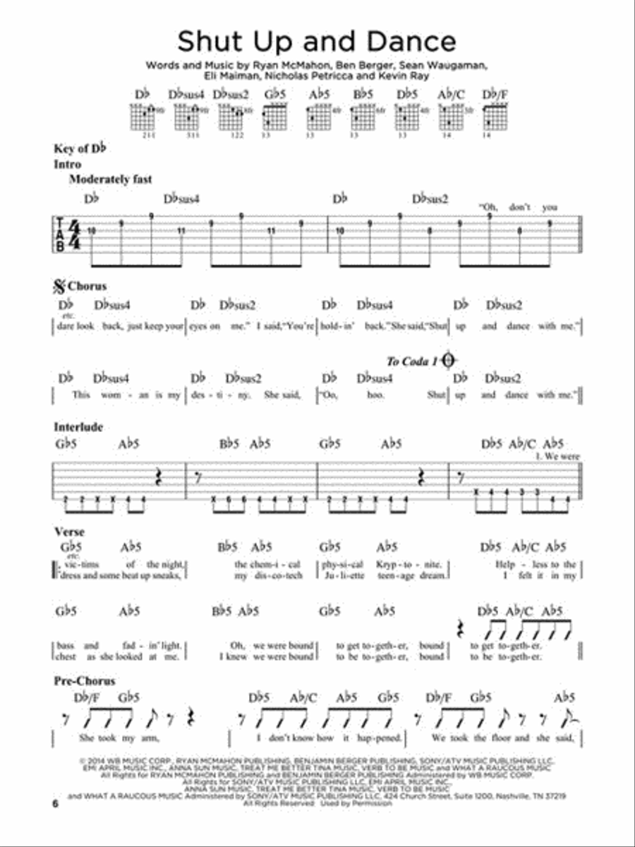 Can't Feel My Face, Renegades & More Hot Singles Electric Guitar scores gallery preview page 4