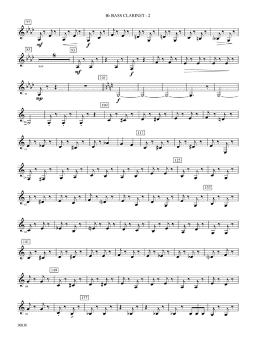 Oxford Street (March): B-flat Bass Clarinet Concert Band scores gallery preview page 2