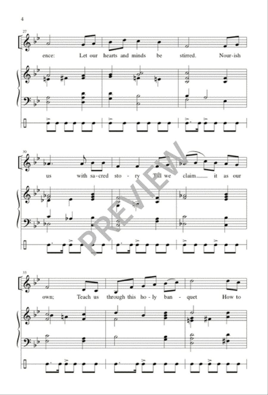 As We Gather at Your Table 4-Part scores gallery preview page 5