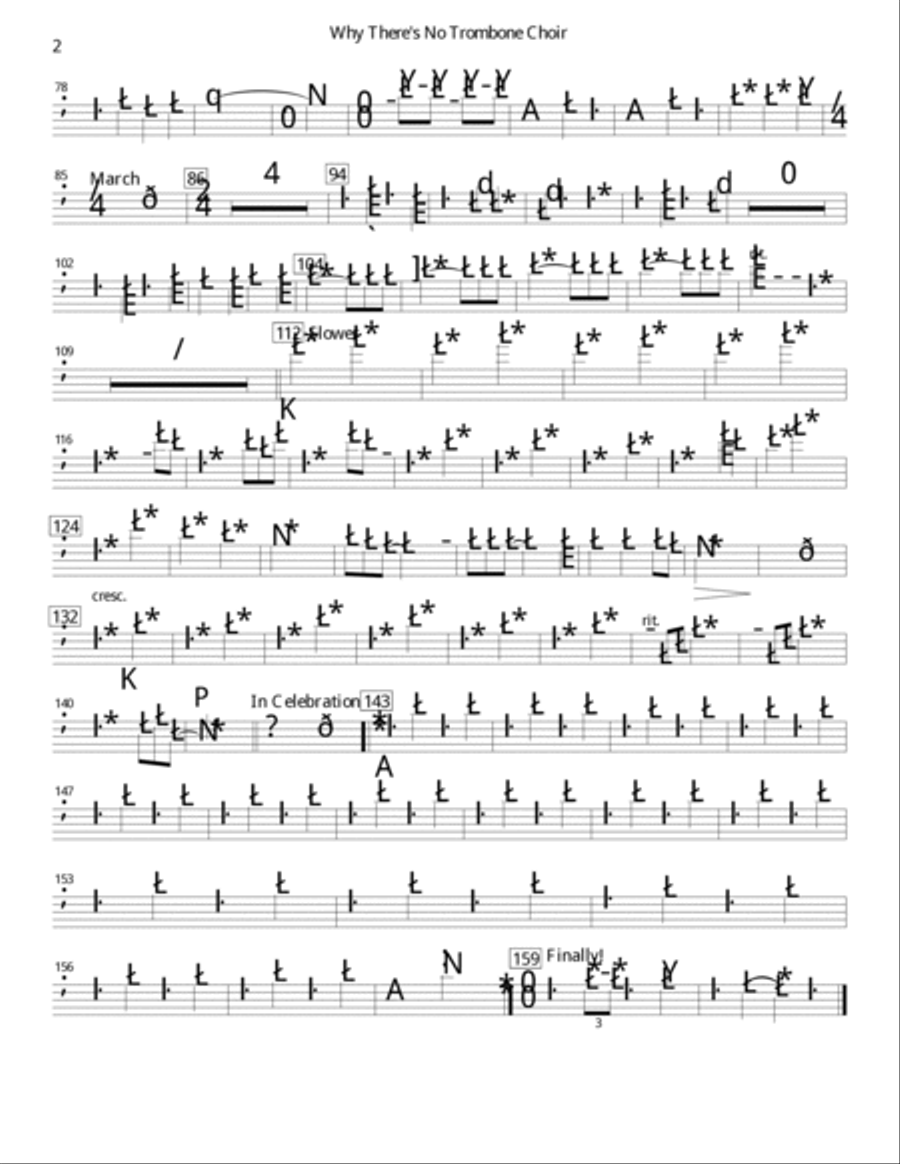 Why There's No Trombone Choir Brass Ensemble scores gallery preview page 5