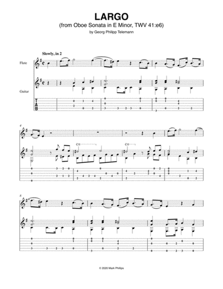 Largo (from Oboe Sonata in E Minor, TWV 41:e6) image number null
