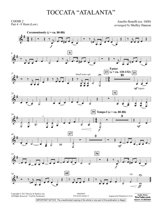 Toccata ("Atalanta") - Choir 2-Pt 4-F Horn (Low)