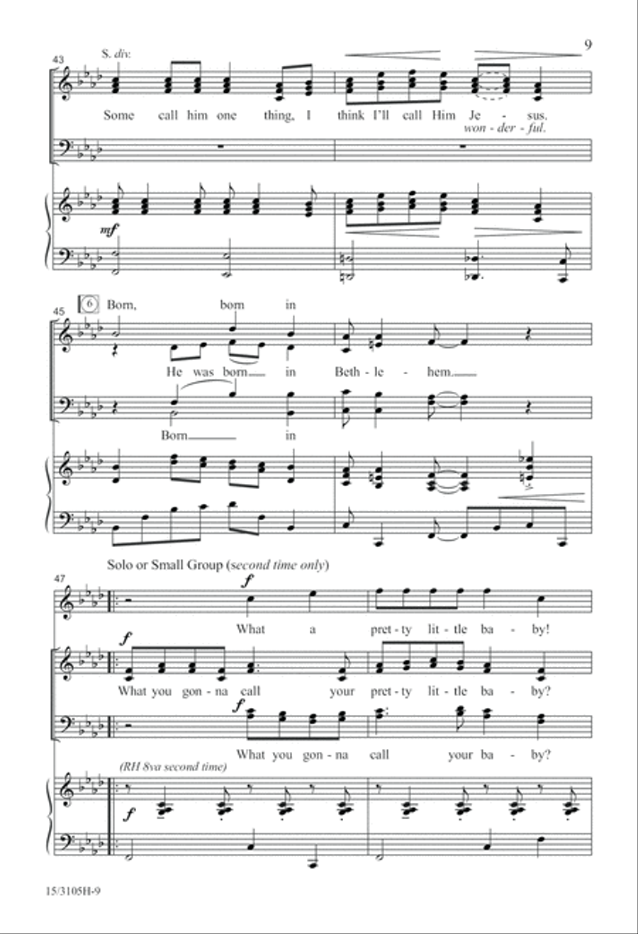 What You Gonna Call Your Pretty Little Baby? 4-Part scores gallery preview page 10