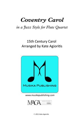 Book cover for Coventry Carol - Jazz Carol for Flute Quartet