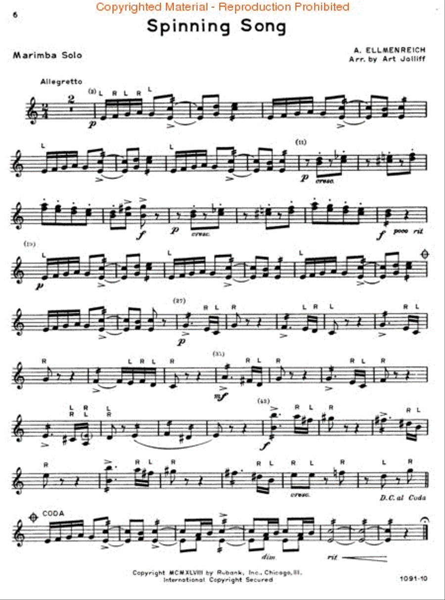 Music for Marimba – Volume II Piano Accompaniment scores gallery preview page 2