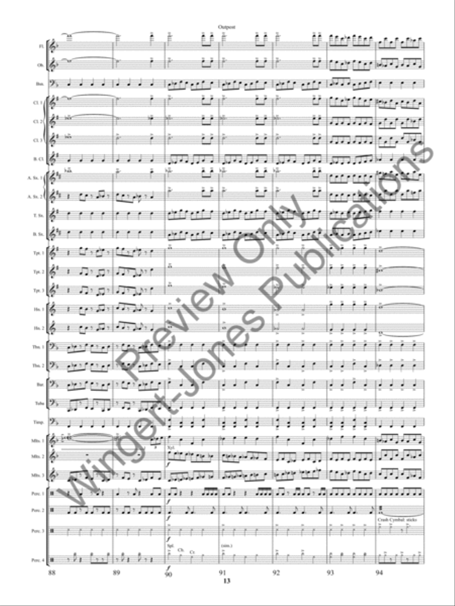 Outpost Concert Band scores gallery preview page 16