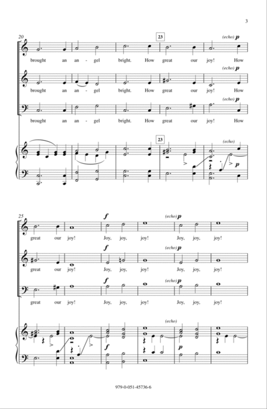 Three Noels 3-Part scores gallery preview page 2