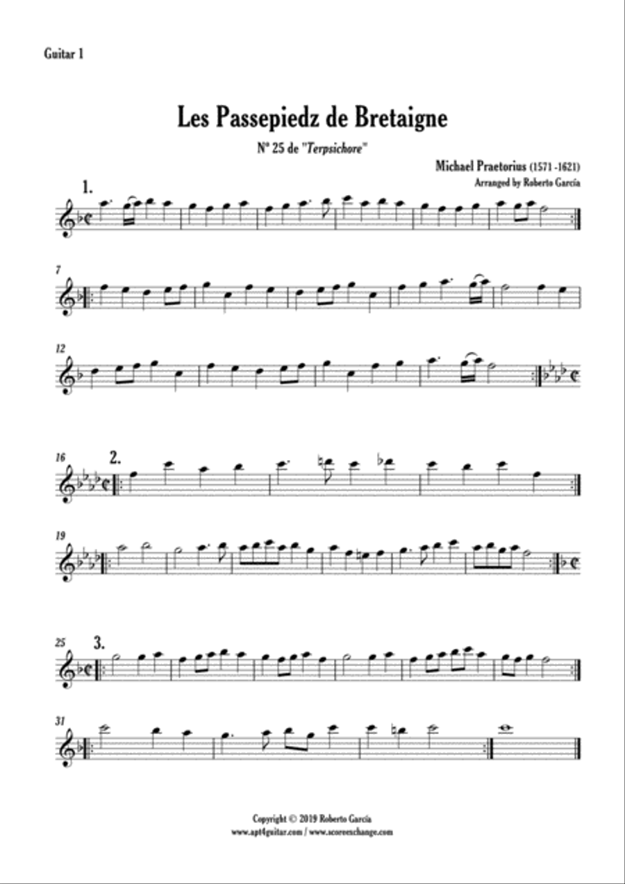 Les Passepiedz de Bretaigne Large Ensemble scores gallery preview page 4