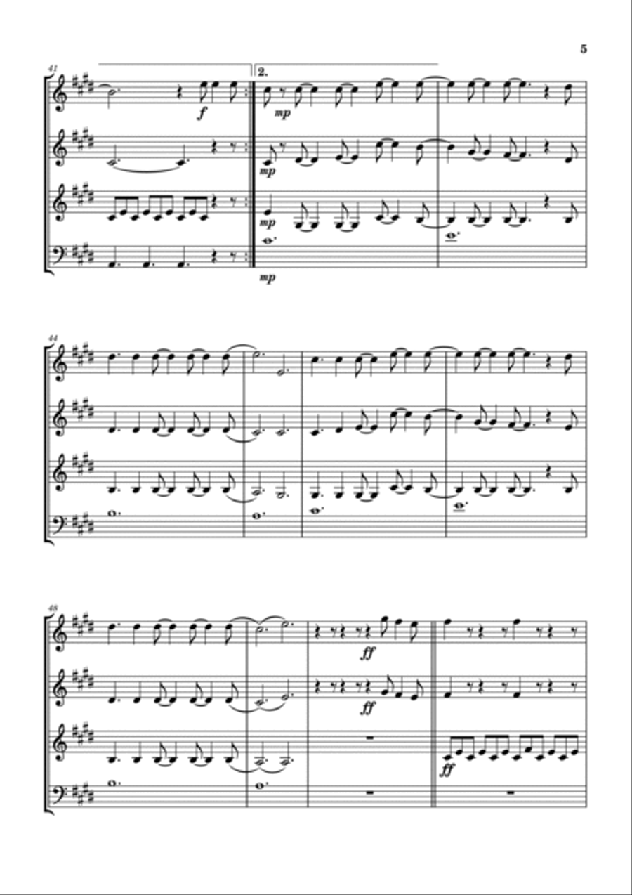 Dead Man Walking Woodwind Quartet scores gallery preview page 6