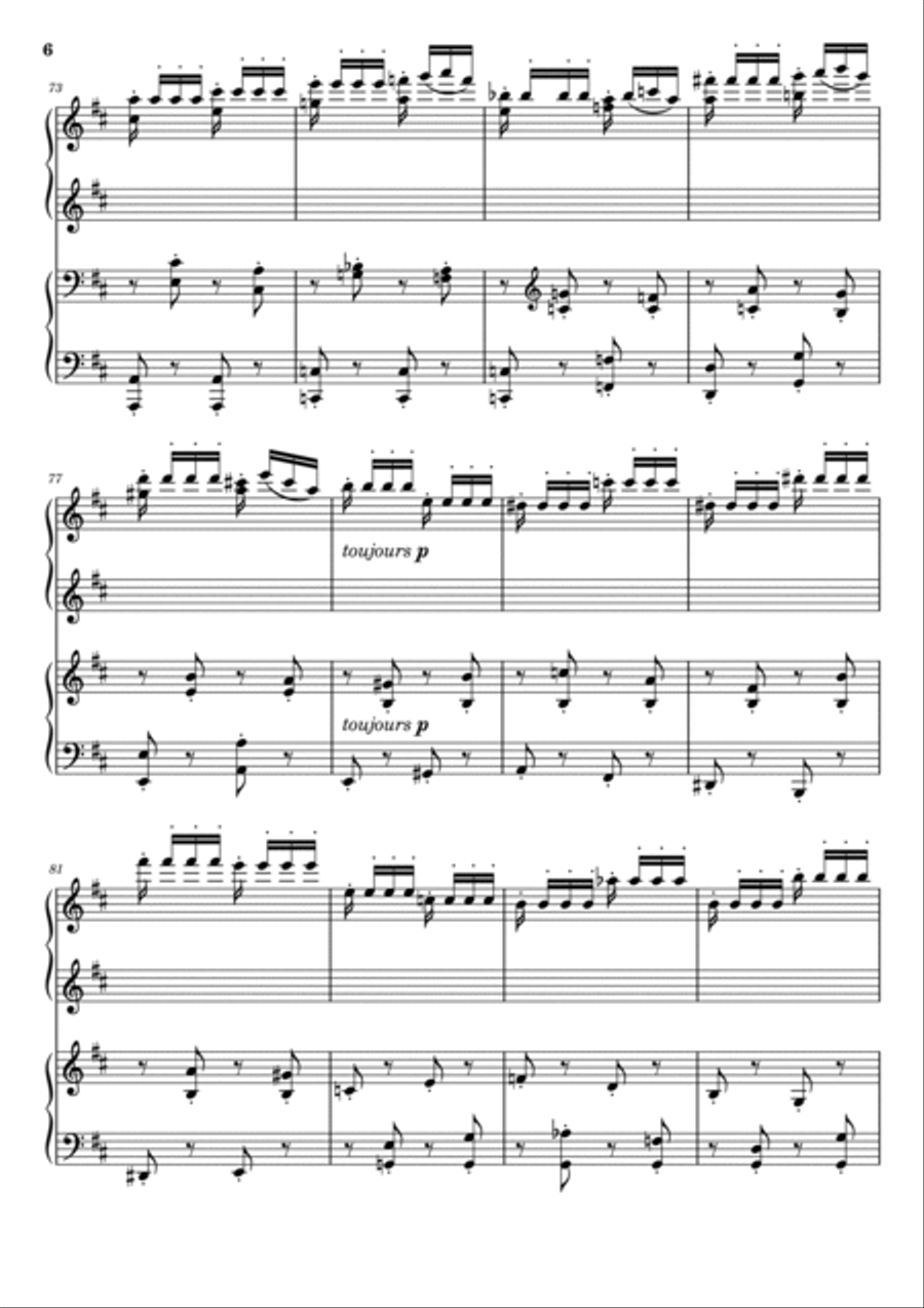 Finale Opus 17 in D Minor Finale Opus 17 in D Minor 1 Piano, 4-Hands scores gallery preview page 6