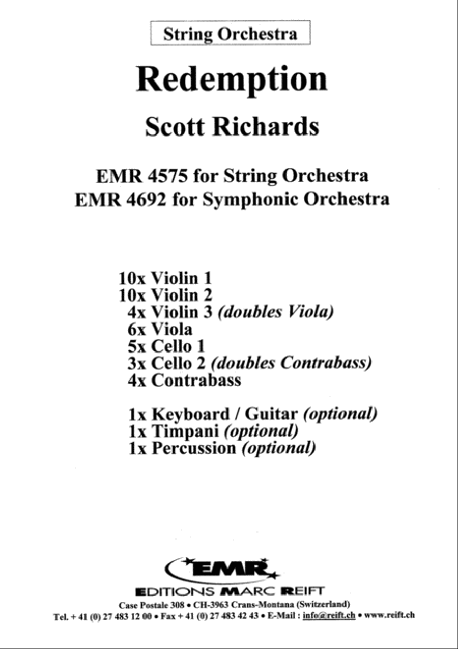 Redemption Redemption String Orchestra scores gallery preview page 2