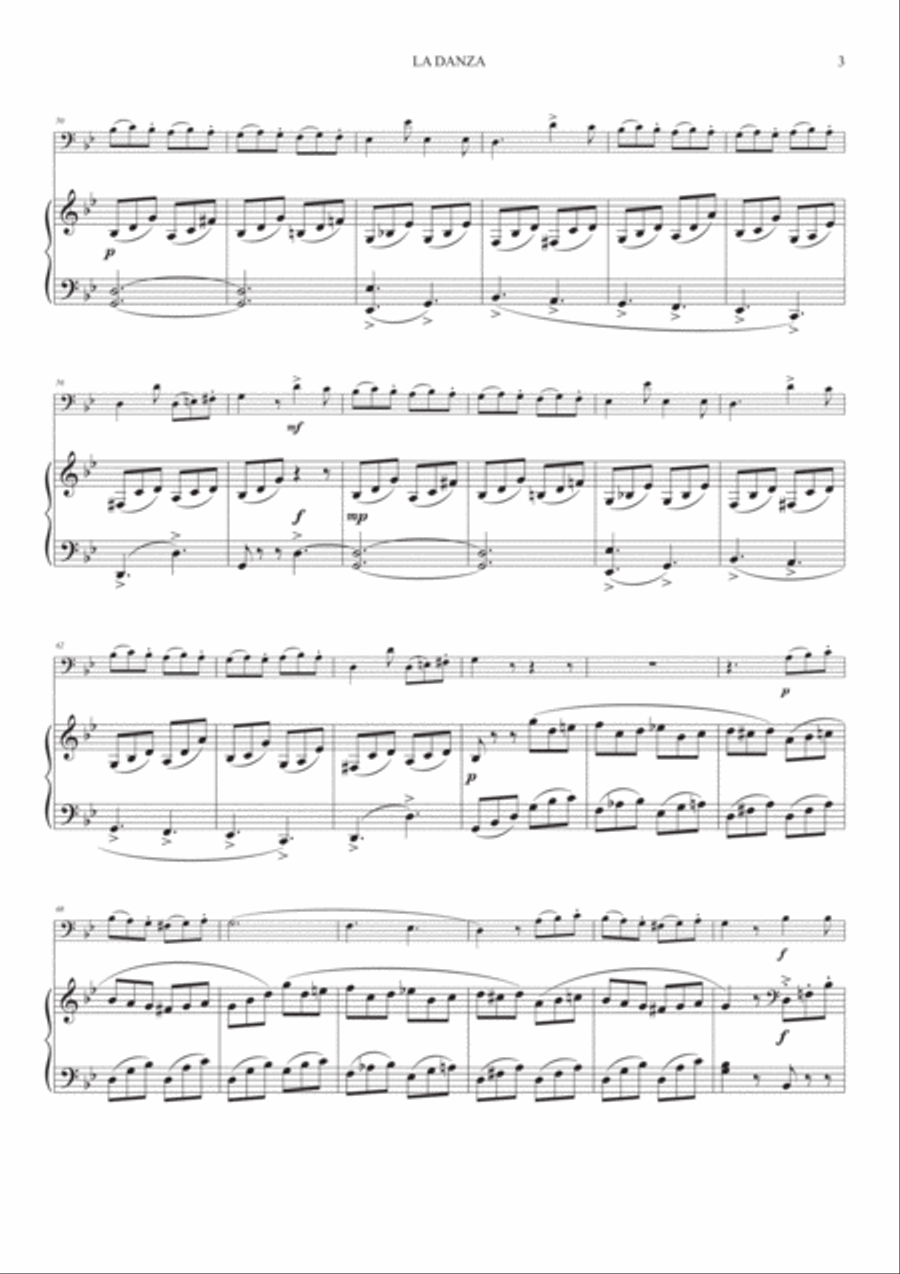 La Danza (Neapolitan Tarantella) for Trombone and Piano Brass Ensemble scores gallery preview page 3