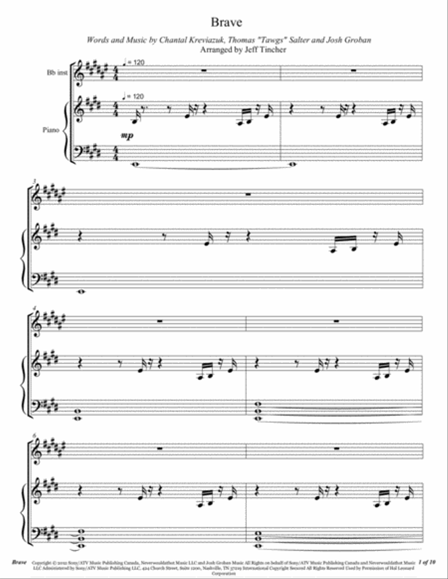 Brave Trumpet Solo scores gallery preview page 2