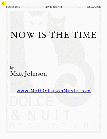 Now Is the Time-SATB choral work, accompanied image number null