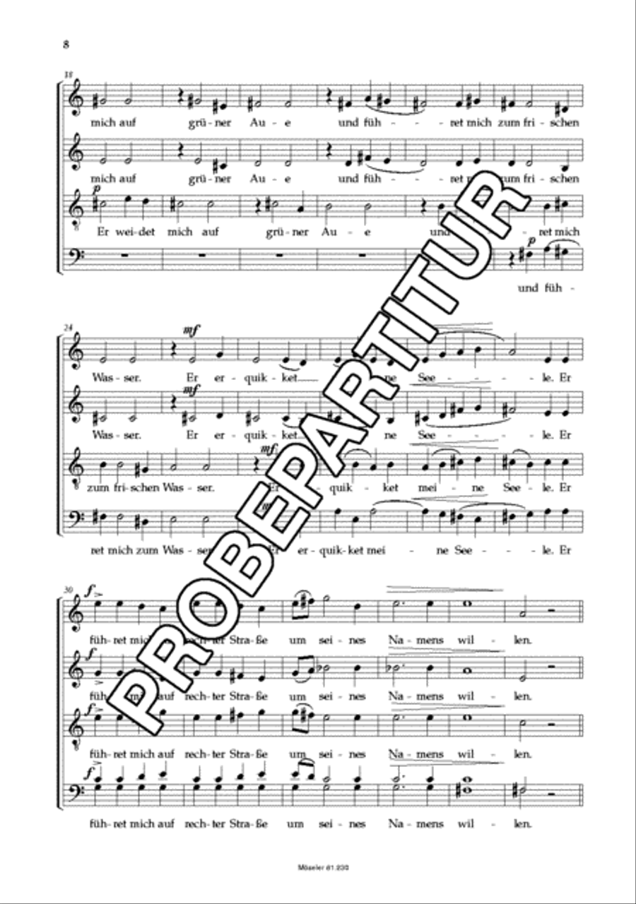 Drei Motetten 4-Part scores gallery preview page 9