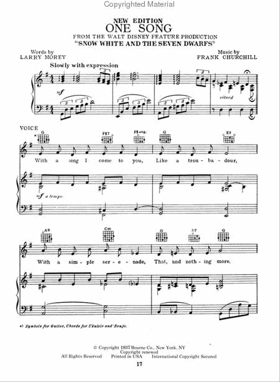 Snow White And The Seven Dwarfs (Original Souvenir Editions) Voice Solo scores gallery preview page 4