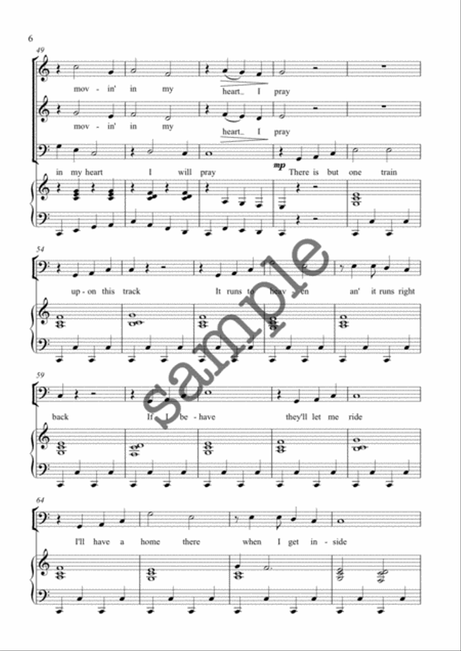 Every Time I Feel the Spirit 3-Part scores gallery preview page 6