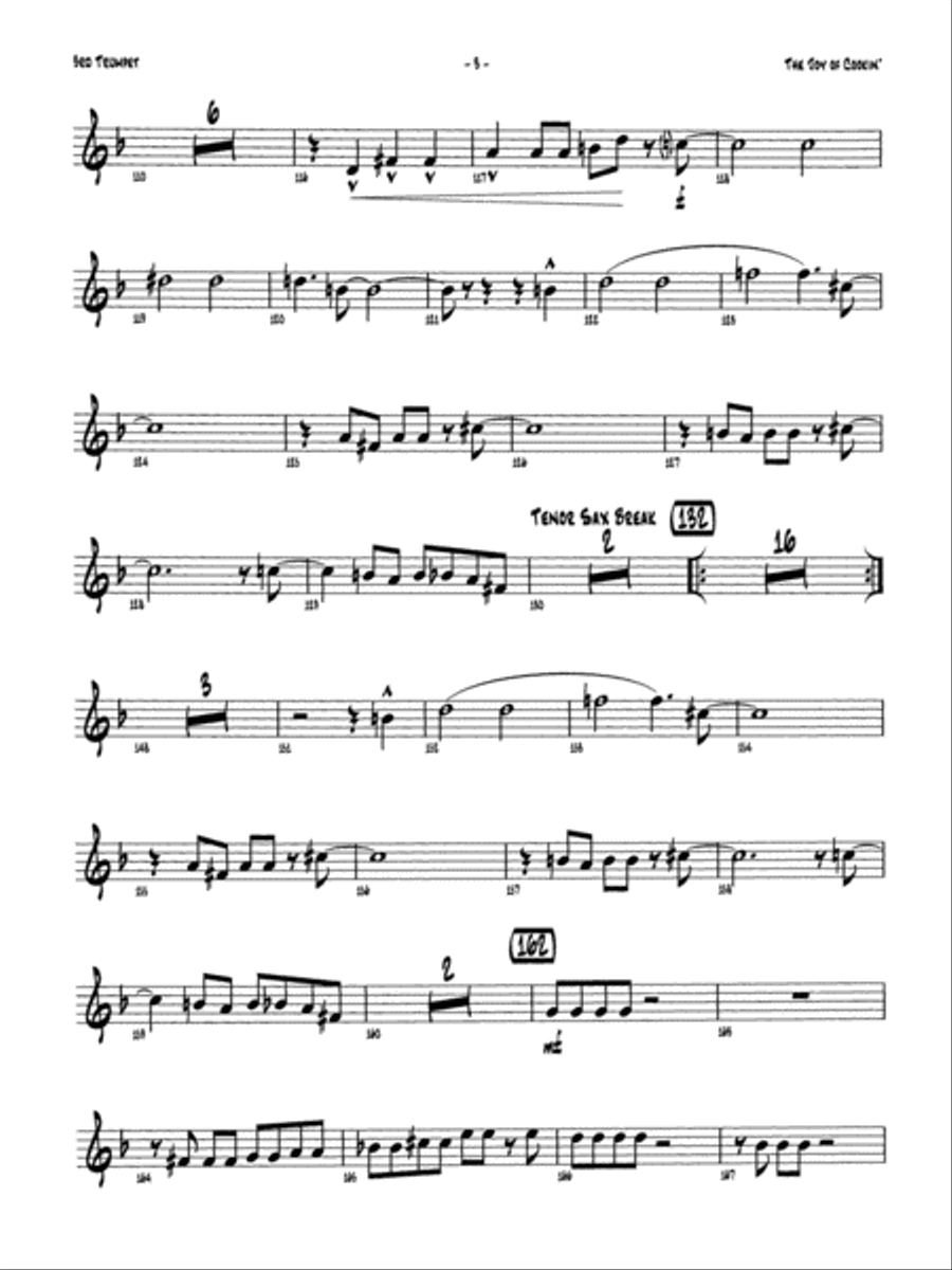 The Joy of Cookin': 3rd B-flat Trumpet Jazz Ensemble scores gallery preview page 4