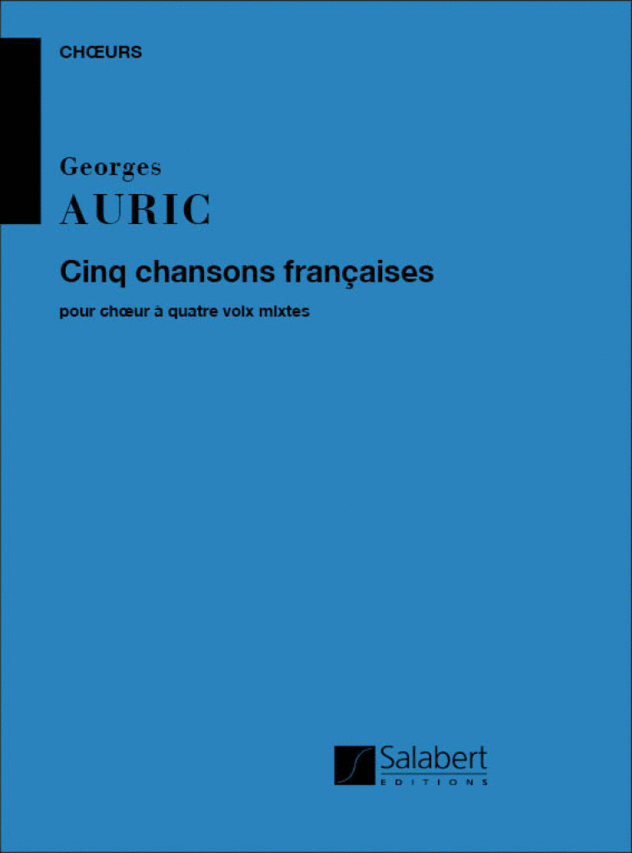 Cinq Chansons francaises 4-Part scores gallery preview page 1