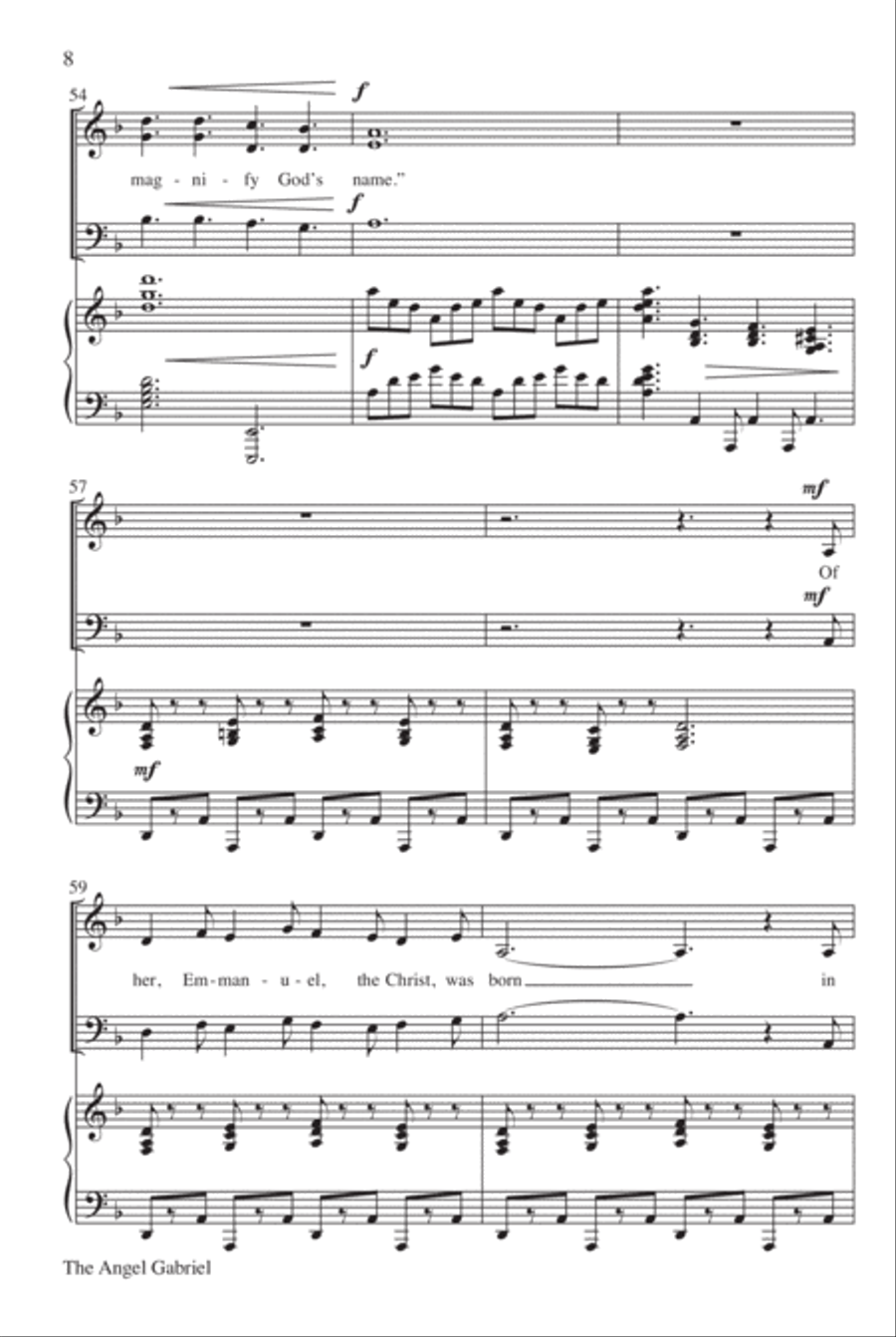The Angel Gabriel 4-Part scores gallery preview page 9