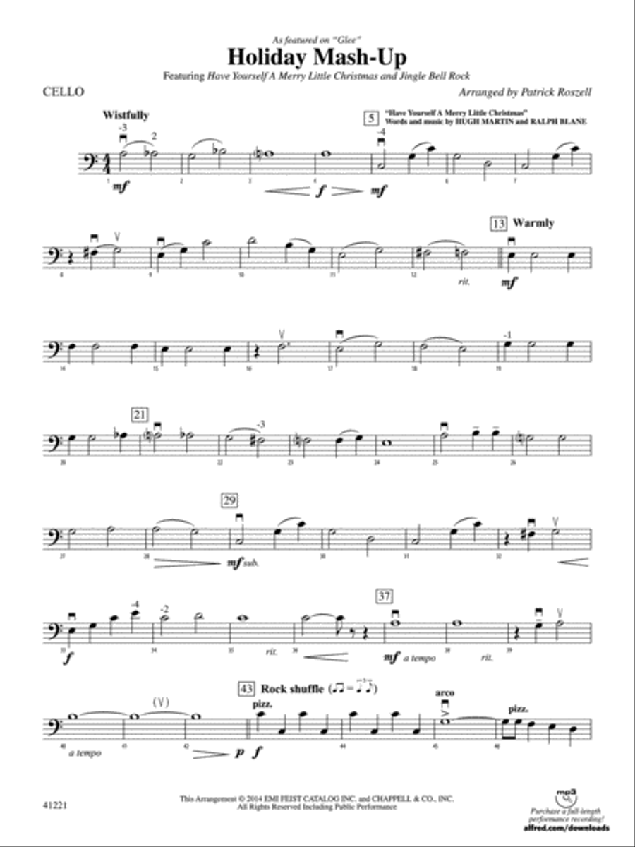Holiday Mash-Up: Cello Full Orchestra scores gallery preview page 1