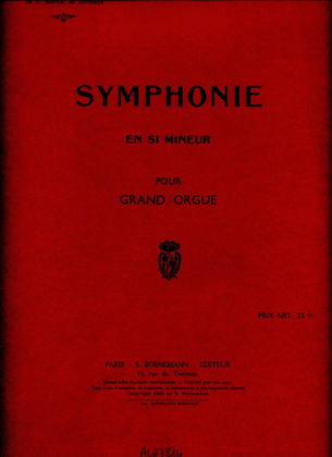 Book cover for Symphonie In B Minor (organ)