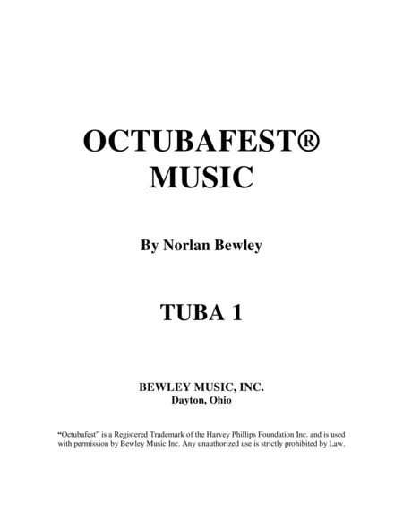 Octubafest Tuba 1 Bass Clef Part Book - Tuba/Euphonium Quartet image number null