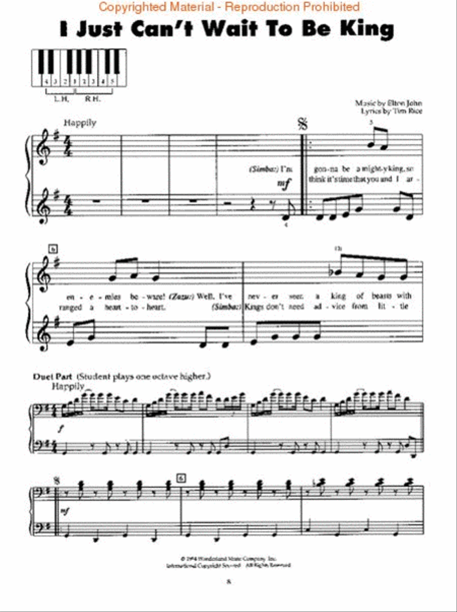 The Lion King The Lion King Easy Piano scores gallery preview page 3