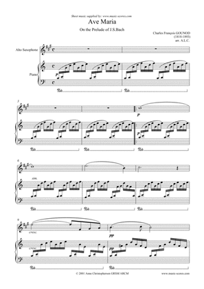 Ave Maria - Alto Saxophone and Piano