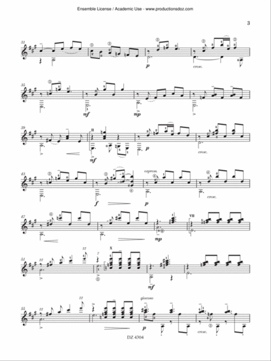 Shanghai Classical Guitar scores gallery preview page 3
