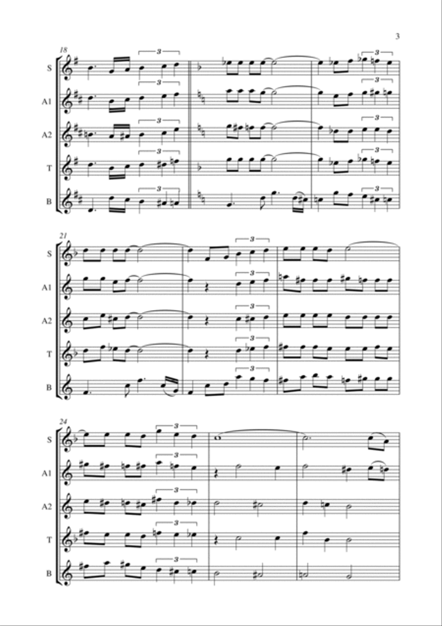 Misty Misty Woodwind Quintet scores gallery preview page 3