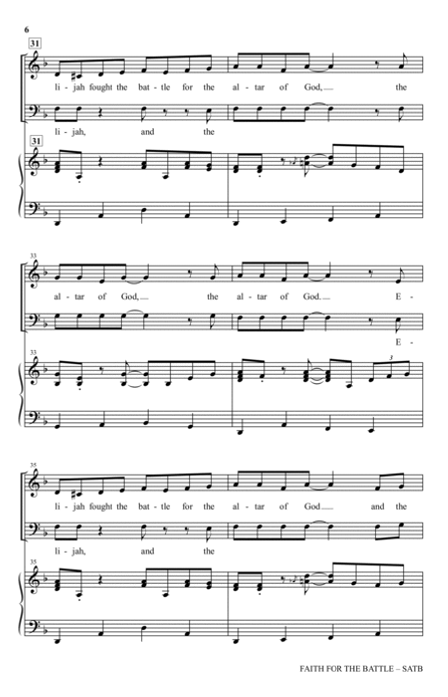 Faith For The Battle Faith For The Battle 4-Part scores gallery preview page 5