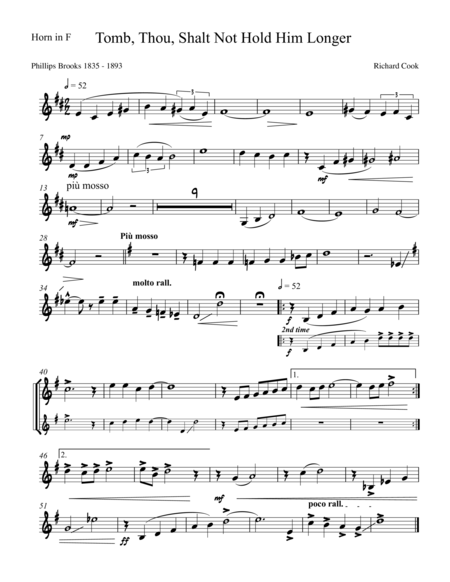Alleluia Easter Choral Fanfare FRENCH HORN PART image number null