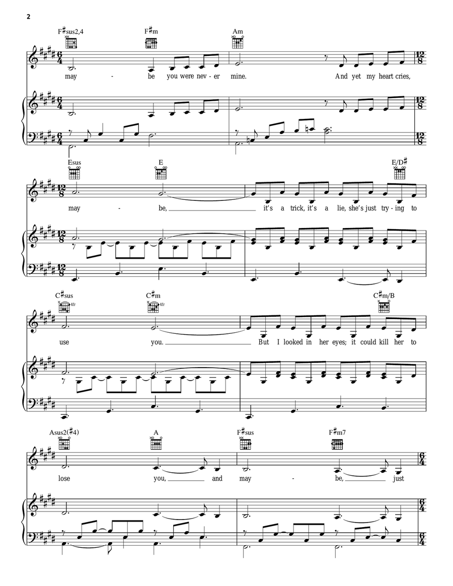 Maybe (from Miss Saigon) Maybe (from Miss Saigon) Piano, Vocal, Guitar scores gallery preview page 2