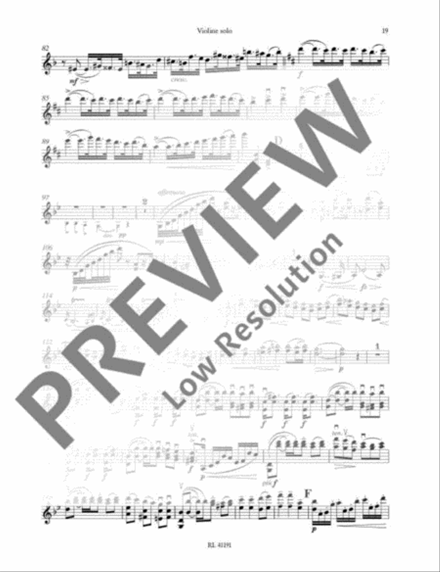 Violin Concerto D minor Orchestra scores gallery preview page 20