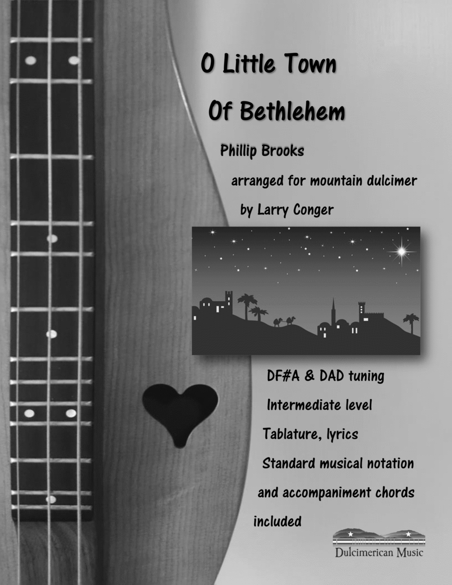 O Little Town of Bethlehem (duet) Dulcimer scores gallery preview page 1
