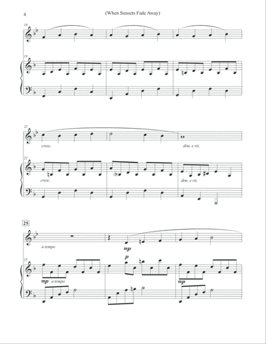 When Sunsets Fade Away - Alto Flute & Piano Flute Solo scores gallery preview page 4