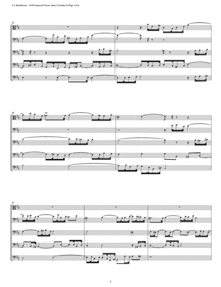 Prelude 16 from Well-Tempered Clavier, Book 2 (Trombone Quintet) image number null