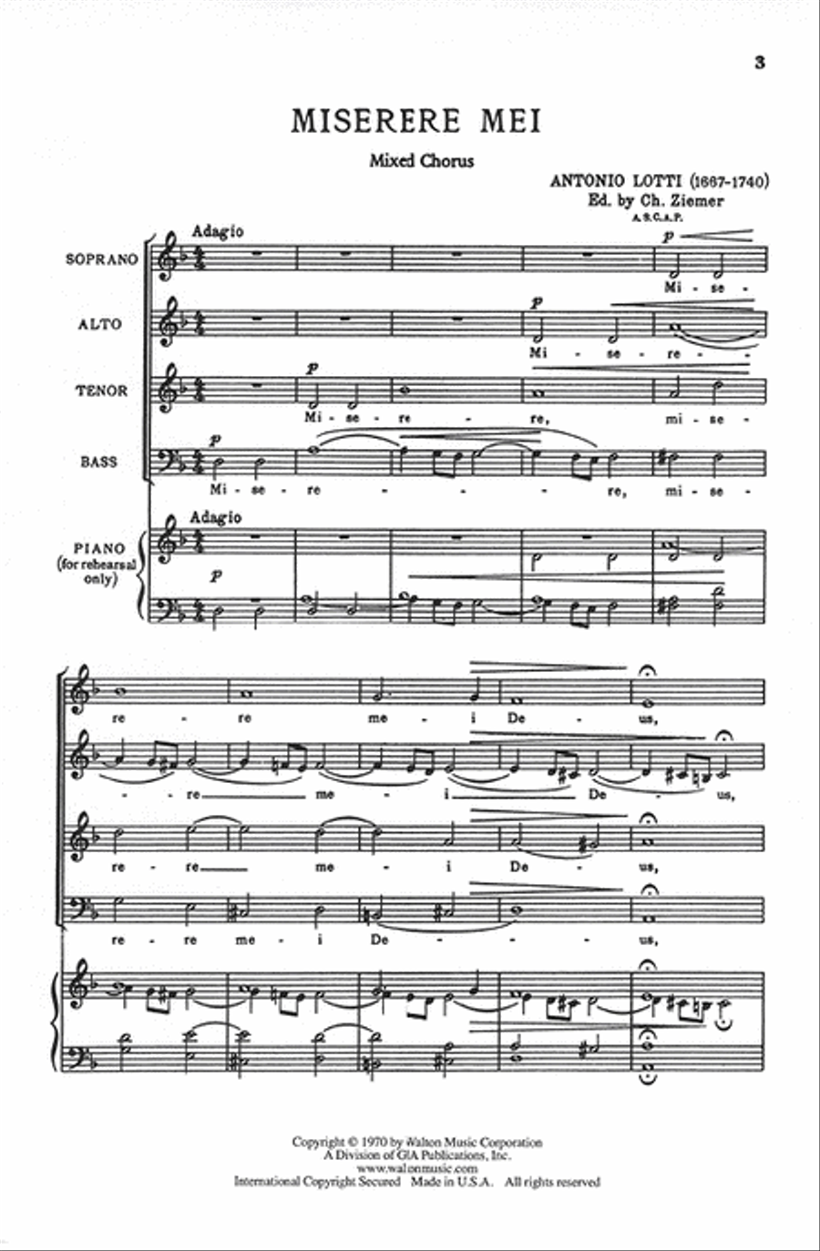 Miserere Mei (SATB) Miserere Mei (SATB) 4-Part scores gallery preview page 2