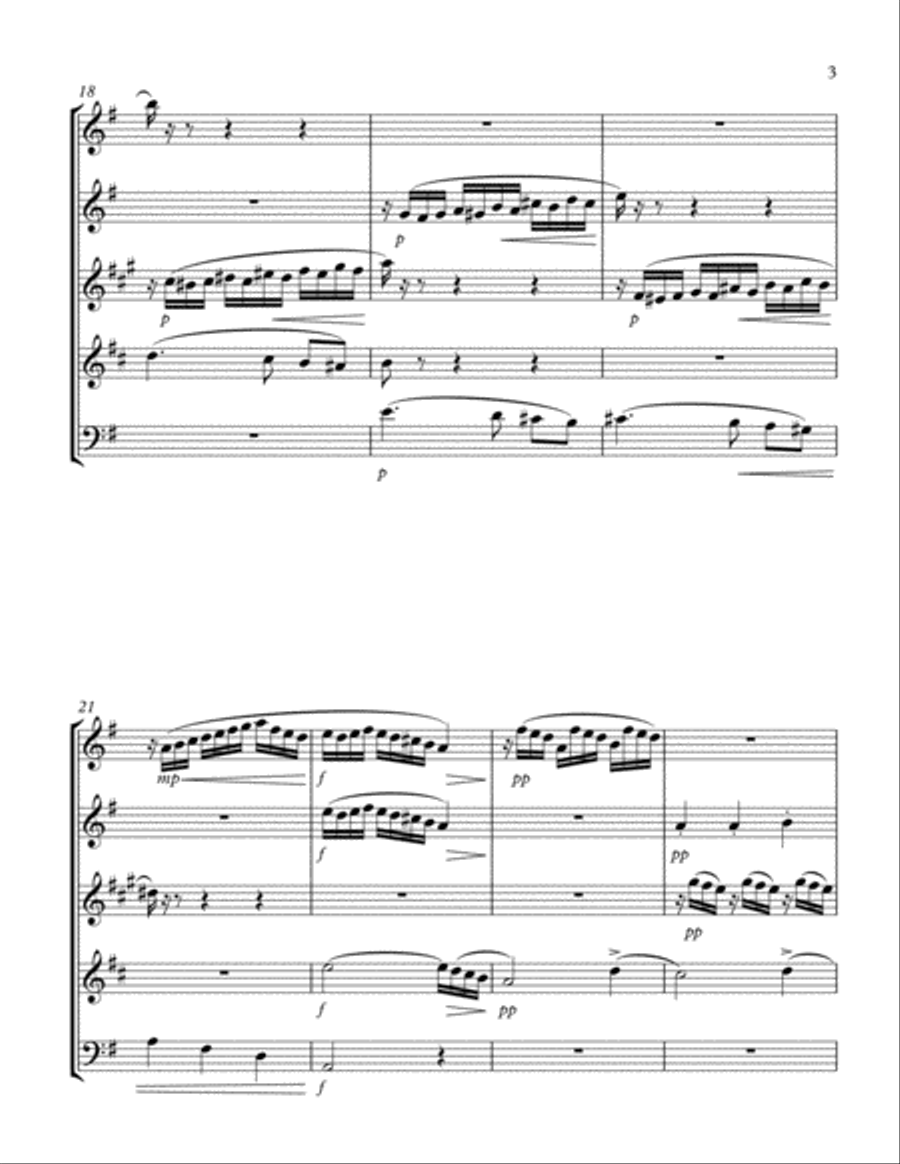 Scarlatti Sonatas No. 8 & 12 Woodwind Quintet scores gallery preview page 3
