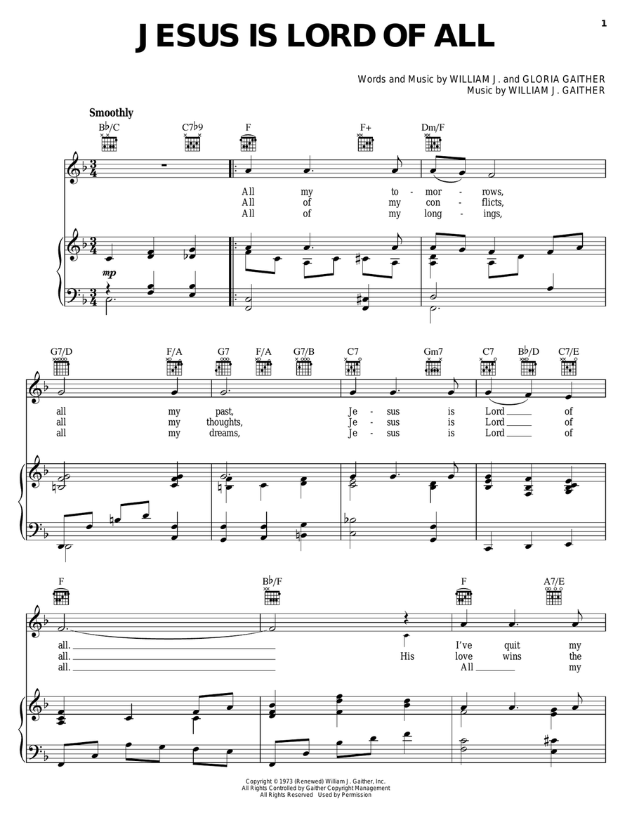 Jesus Is Lord Of All Jesus Is Lord Of All Guitar scores gallery preview page 1
