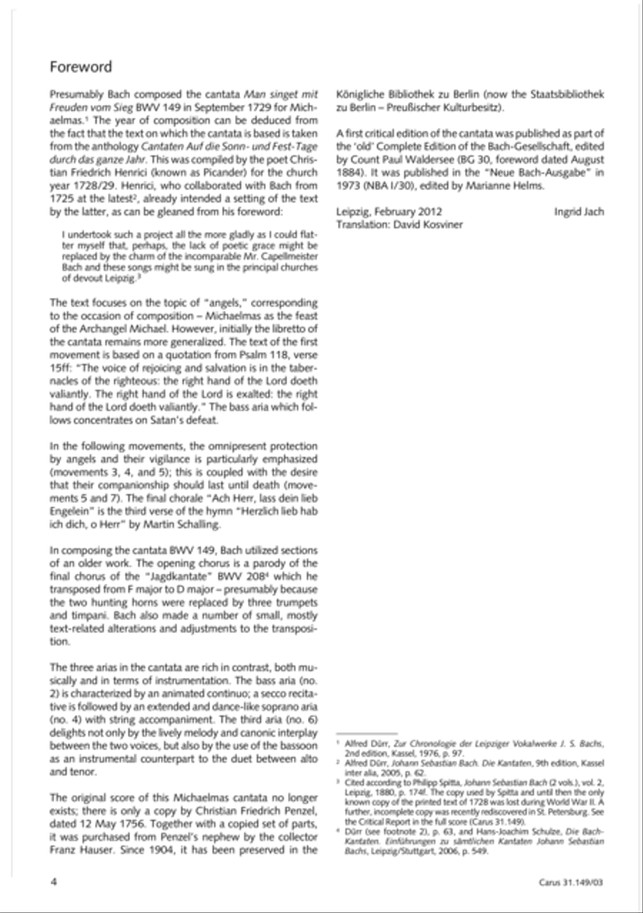 The voice of rejoicing and hope (Man singet mit Freuden vom Sieg) 4-Part scores gallery preview page 5