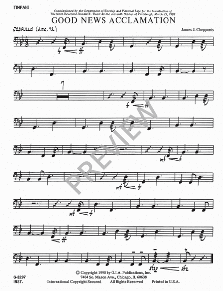 Good News Acclamation - Instrument edition Handbell Choir scores gallery preview page 6